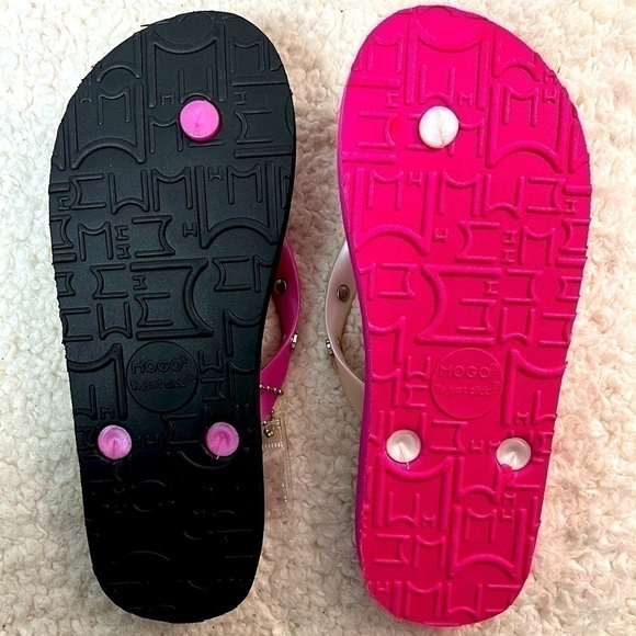 MOGO Clip Charm Flip Flops Girls Size 2/3 - Picture 3 of 6